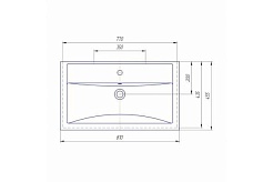 Misty Тумба с раковиной Фостер 80 с 2 ящиками – фотография-4